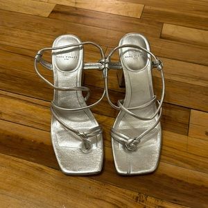 Marc Fisher silver heels, size 6 women’s